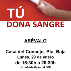 Arévalo dona sangre