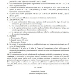 BASES DE PARTICIPACION II RUTA DE LAS TAPAS SAN VICTORINO