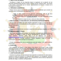 Bases elección de personas representantes de las ferias y fiestas