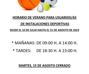 Horario instalaciones