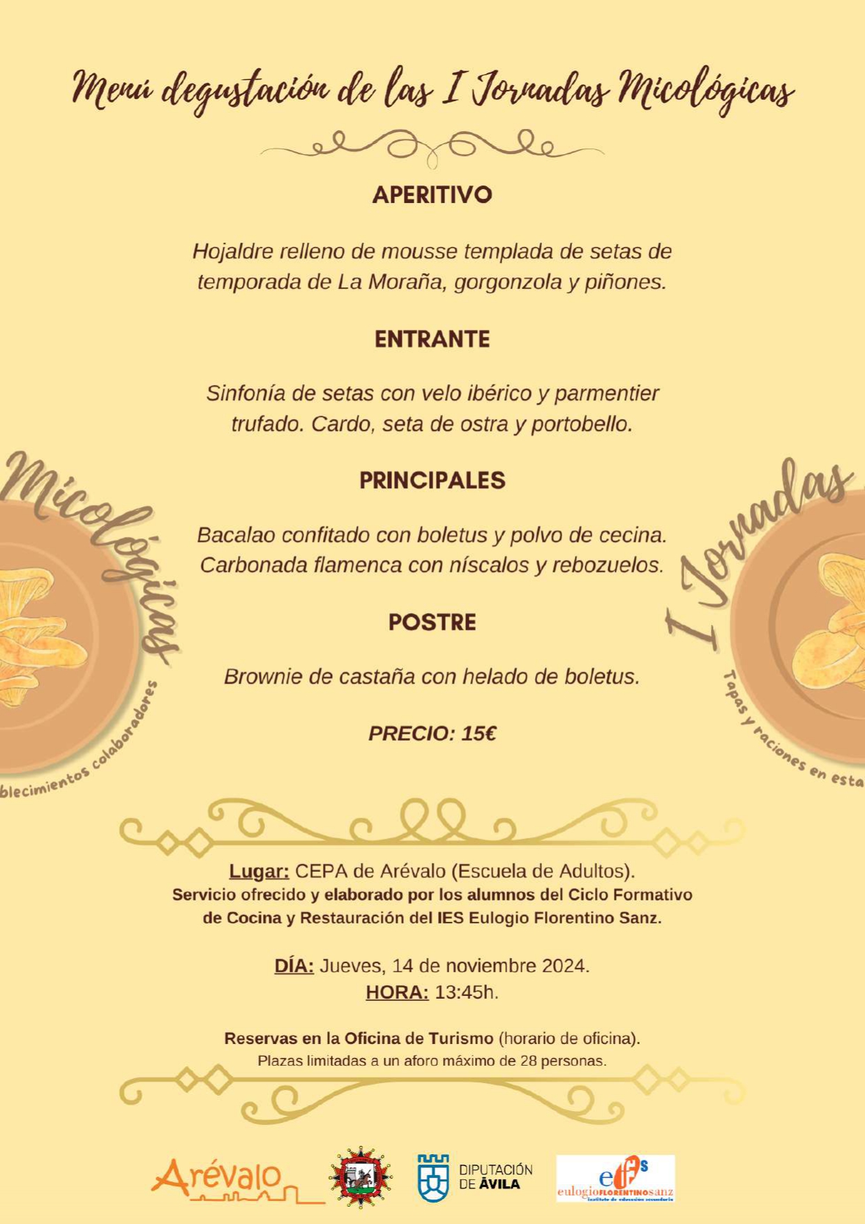 Menú degustación micológico