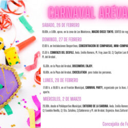 PROGRAMACION CARNAVAL AREVALO 2022