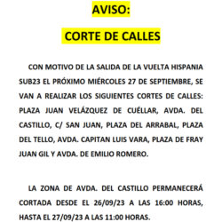 aviso corte de calles