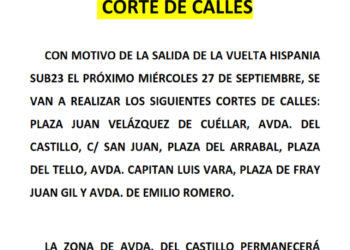 aviso corte de calles