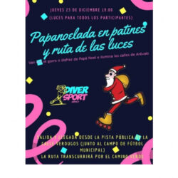 papanoelada en patines y ruta de las luces