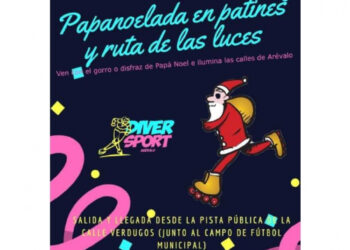 papanoelada en patines y ruta de las luces