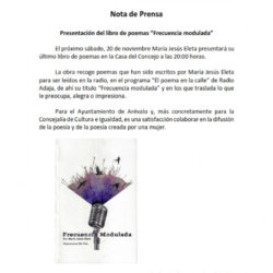 presentación del libro de poemas frecuencia modulada